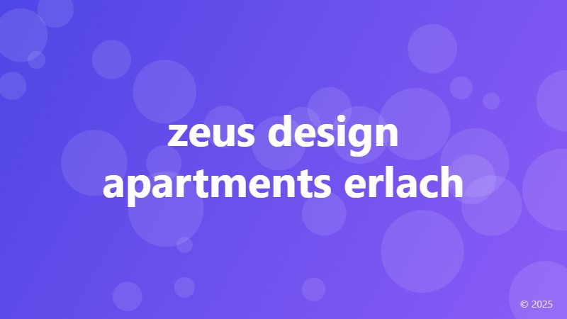zeus design apartments erlach